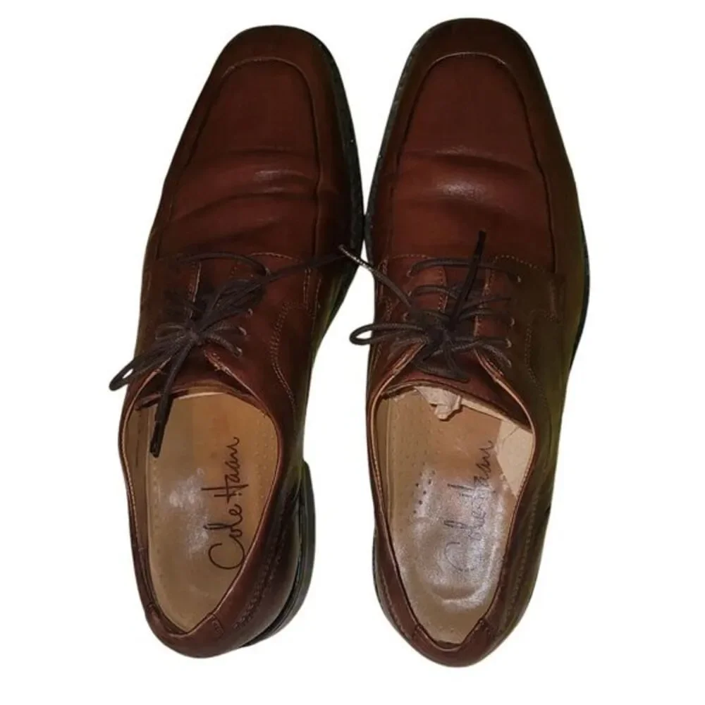Cole Haan Martino Brown Leather‎ Apron Toe Oxford Lace Up Shoe Men's 8:5